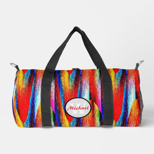 Rainbow Grunge Duffle Bag (Front)