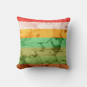 Rainbow Grunge Stripes Background Cushion
