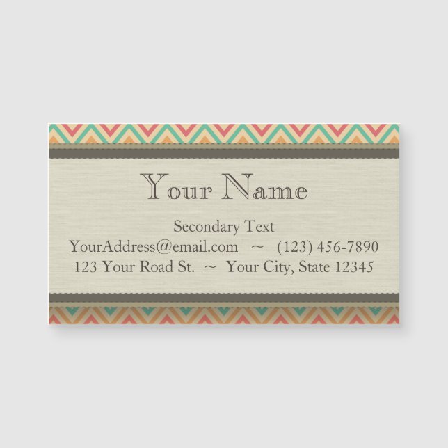 Rainbow Grunge Zigzag Chevrons (Front)