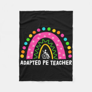 Rainbow Gym Physical Education Educator Adapted Pe Fleece Blanket