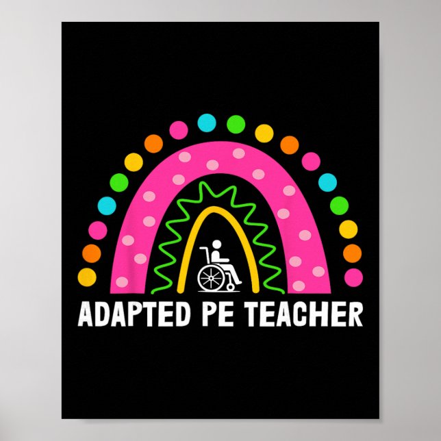 Rainbow Gym Physical Education Educator Adapted Pe Poster (Front)