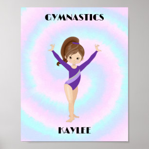 RAINBOW GYMNASTICS GYMNAST Personalised Poster