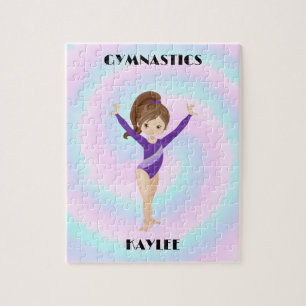 RAINBOW GYMNASTICS GYMNAST PUZZLE Personalised