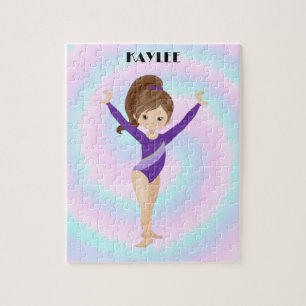 RAINBOW GYMNASTICS GYMNAST PUZZLE Personalised