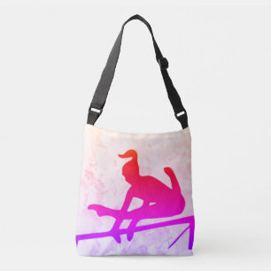 Rainbow Gymnastics Uneven Bars Personalised Crossbody Bag