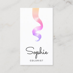 Rainbow Hair Colourist Stylist Salon Business Card