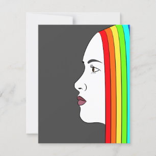 Rainbow Hair Invitation