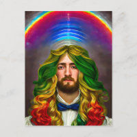 Rainbow Hair Man Of Love Fantasy surreal LGBTQ Art