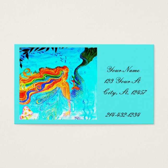 rainbow haired mermaid blue (Front)