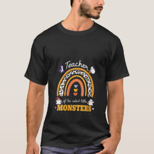 Rainbow Halloween Ghost Teacher Of The Cutest Litt T-Shirt