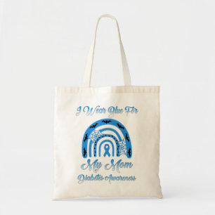 Rainbow Halloween I Wear Blue For My Mum Diabetes Tote Bag