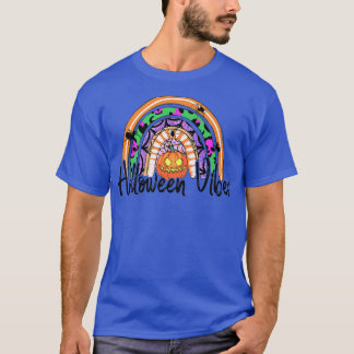 Rainbow Halloween Vibes Pumpkin In The Patch Hallo T-Shirt
