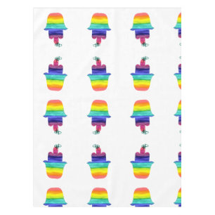Rainbow Hamsa Art Tablecloth