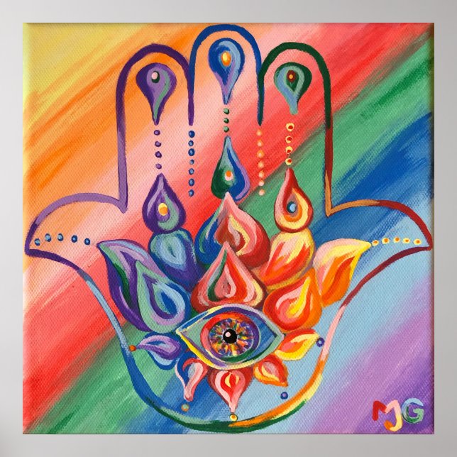 Rainbow Hamsa Poster (Front)