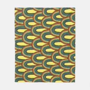 Rainbow Hand-Drawn: Vintage Seamless Charm. Fleece Blanket