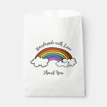 Rainbow Handmade with Love Favour Bags