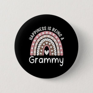 Rainbow Happiness Is Being A Grammy 6 Cm Round Badge