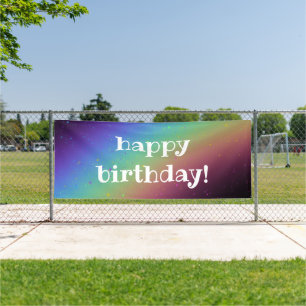 Rainbow Happy Birthday Banner