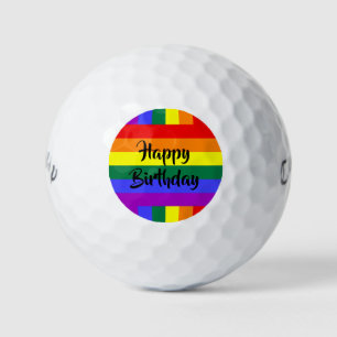 #rainbow happy birthday golf balls