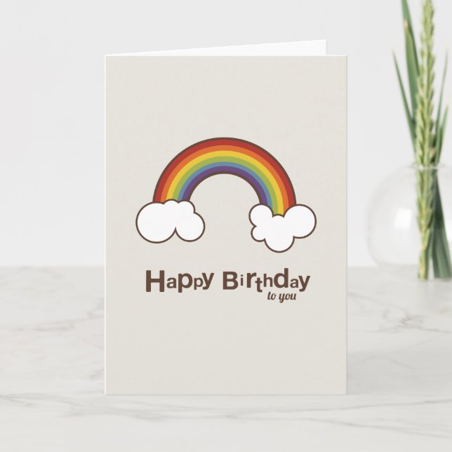 Rainbow | Happy Birthday to you Card (Front)