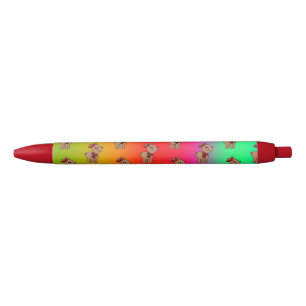Rainbow Happy Deer Delightful Christmas Black Ink Pen