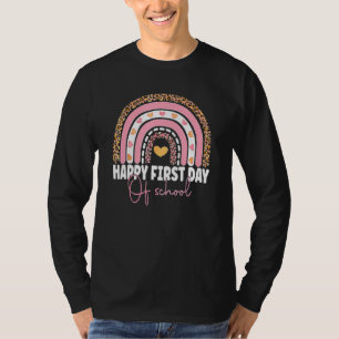 Rainbow Happy First Day Of School Teacher Back To  T-Shirt