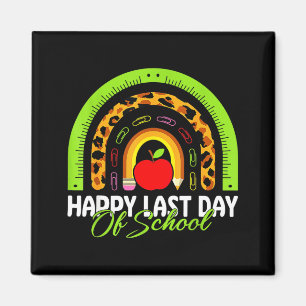 Rainbow happy last day of school teacher kids magnet