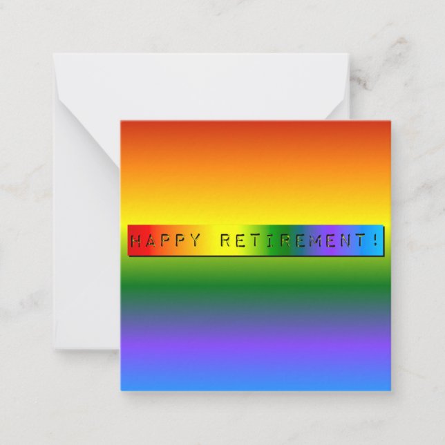Rainbow Happy Retirement! Card (Front)