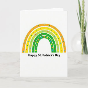 Rainbow Happy St Patricks Day Card