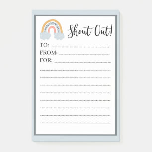 Rainbow Happy Teacher Mail Post It Notes