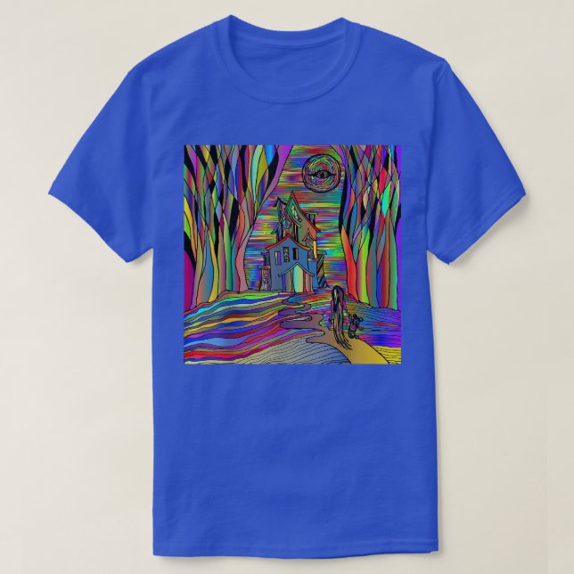 Rainbow Haunted House  T-Shirt (Design Front)