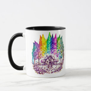 "Rainbow Haven: A Dreamlike Retreat" Mug
