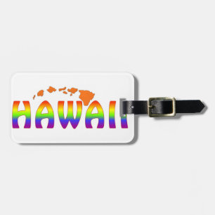 Rainbow Hawaii orange islands Luggage Tag