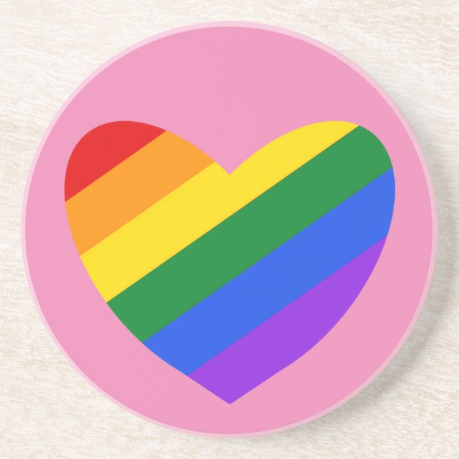 Rainbow Heart #1 Coaster (Front)