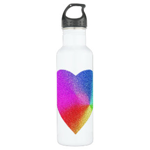 Rainbow Heart 710 Ml Water Bottle