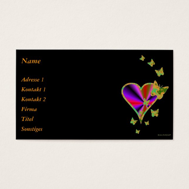 Rainbow Heart and Butterfly (Front)