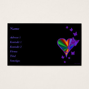Rainbow Heart and Butterfly