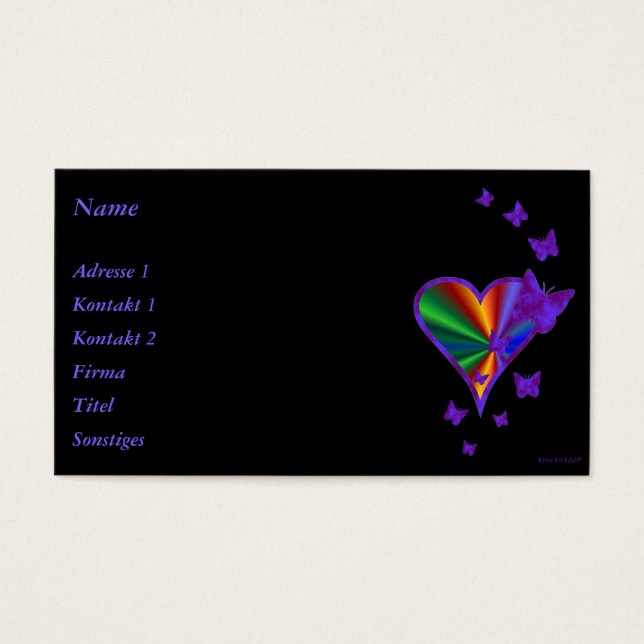 Rainbow Heart and Butterfly (Front)