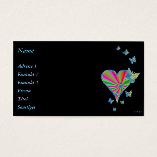 Rainbow Heart and Butterfly (Front)