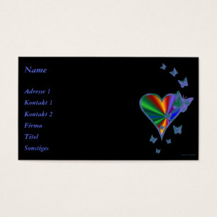 Rainbow Heart and Butterfly