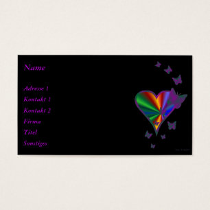 Rainbow Heart and Butterfly