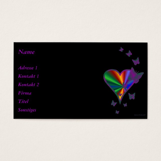 Rainbow Heart and Butterfly (Front)