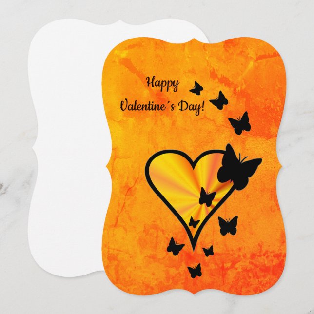 Rainbow Heart and Butterfly Card (Front/Back)