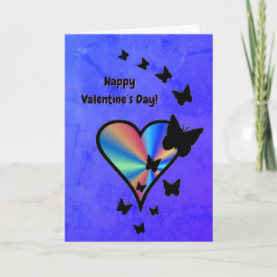 Rainbow Heart and Butterfly Card