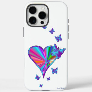 Rainbow Heart and Butterfly iPhone 16 Pro Max Case