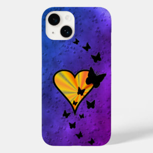 Rainbow Heart and Butterfly Case-Mate iPhone 14 Case