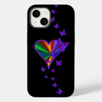 Rainbow Heart and Butterfly