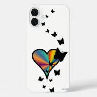 Rainbow Heart and Butterfly