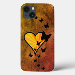Rainbow Heart and Butterfly iPhone 13 Case