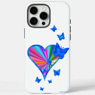 Rainbow Heart and Butterfly iPhone 16 Pro Max Case